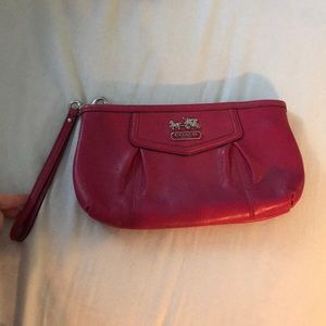 Authentic Coach Hot Pink clutch